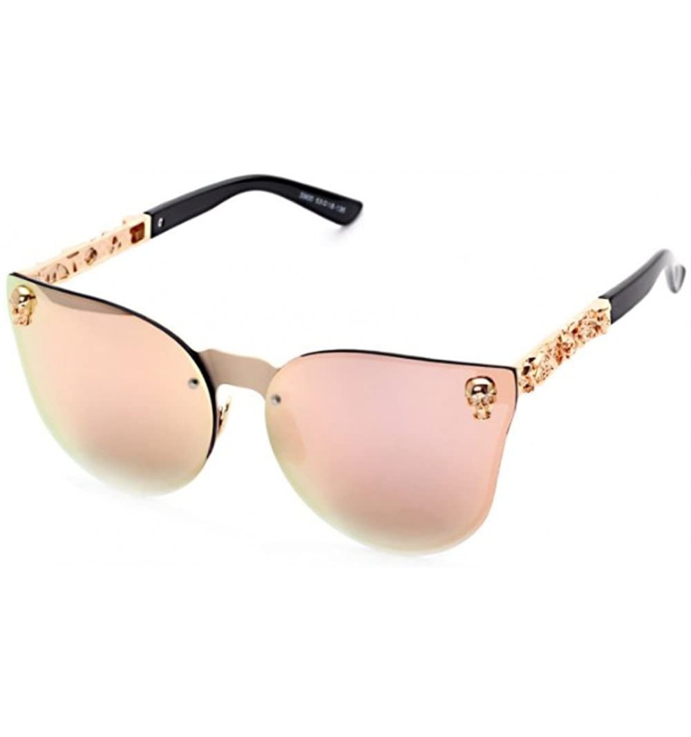 Oval Man and woman Metal sunglasses Oval glasses - C3 - CG18D23UZ4H $15.87