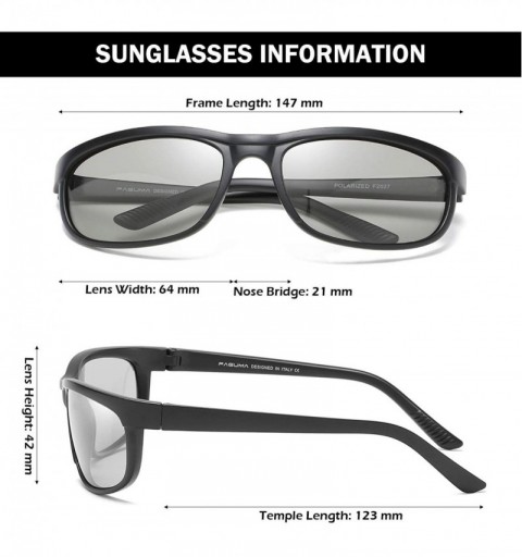 Rectangular Rectangular Polarized Sunglasses for Men Driving Sun glasses 100% UV Protection - C2190H3ON66 $17.20