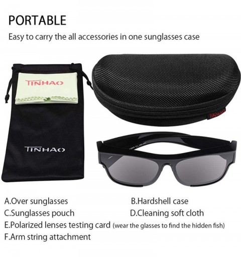 Oversized Polarized Oversized Fit Over Sunglasses with One Piece Lenses - Black - C718QK9MUWI $19.74