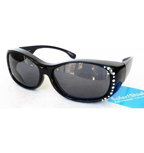 Shield Solar Shield Fit Over Your RX Glasses Polarized Rhinestone Sunglasses (1414) + Free Bonus Cleaning Cloth - CK12G2GR9GZ...
