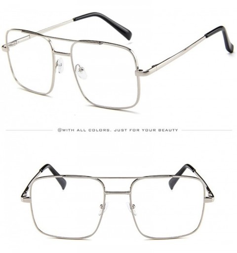 Rimless Women Men Vintage Retro Glasses Unisex Fashion Oversize Frame Sunglasses Eyewear - F - CX193XHRIMU $8.53