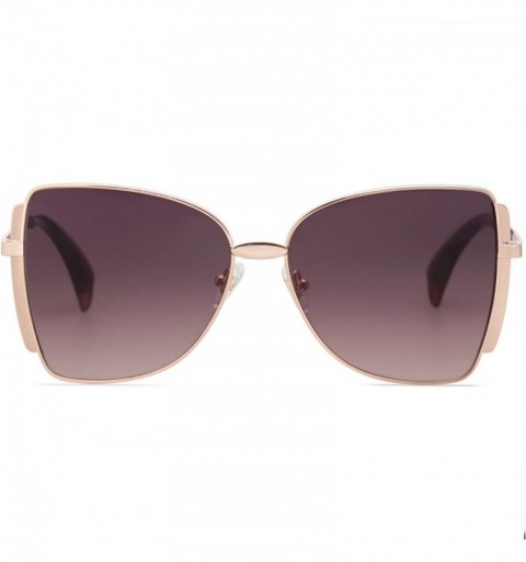 Oversized Sunglasses for Women Butterfly Sunglasses UV400 ALLY SJ1123 - C2 Rose Gold Frame/Gradient Pinkish Lens - CA193LD64A...