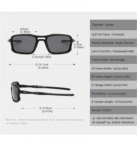 Sport Sports Sunglasses High-end Ultra-Light TR90 Frame True Membrane Polarization Outdoor - Black + Transparent Red - CO18YZ...