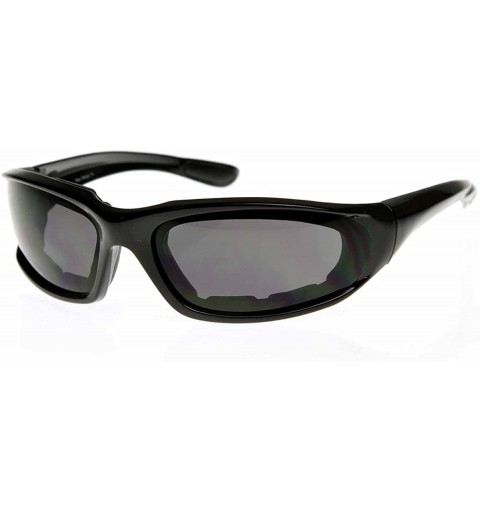Goggle Protective Sports Eyewear Goggles Multisport Safety Padded Glasses (Shiny-Black Smoke) - CR118H3NECP $11.10