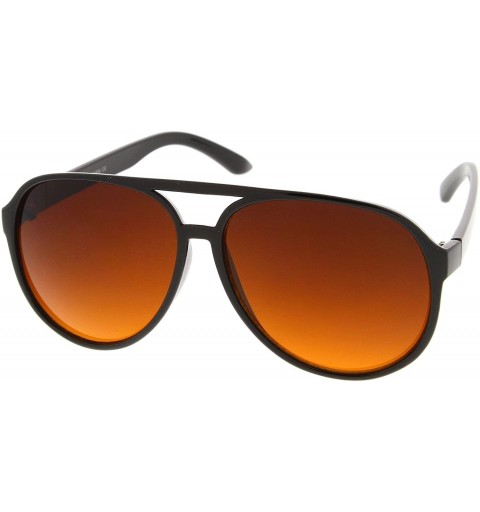 Wayfarer Retro Large Blue Blocking Lens Aviator Sunglasses 60mm - Black / Orange Gradient - CV12NFHBC4L $9.74
