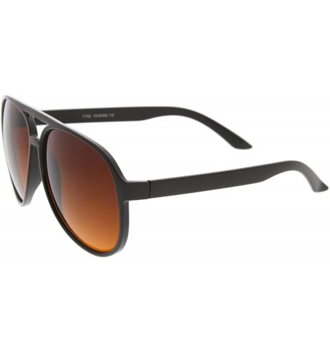 Wayfarer Retro Large Blue Blocking Lens Aviator Sunglasses 60mm - Black / Orange Gradient - CV12NFHBC4L $9.74