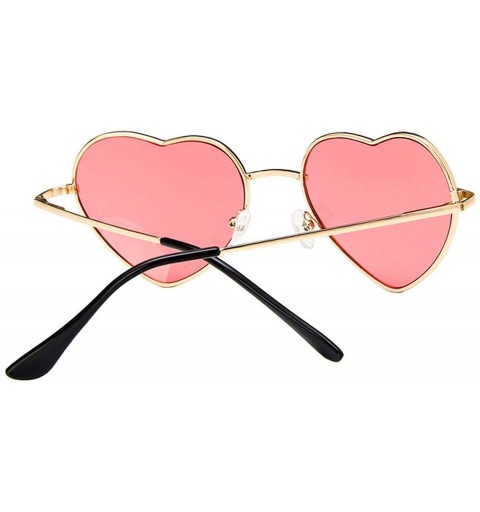 Goggle Love Heart Sunglasses Retro Women Sun Glasses Red Yellow Pink Gafas Shades Vintage Eyewear UV400 - 3 - C0197Y7HMYA $19.97