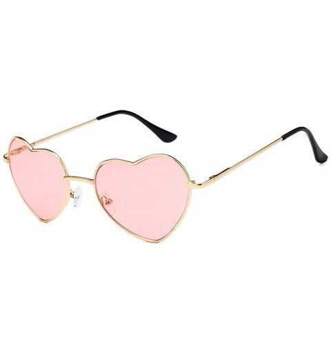 Goggle Love Heart Sunglasses Retro Women Sun Glasses Red Yellow Pink Gafas Shades Vintage Eyewear UV400 - 3 - C0197Y7HMYA $19.97