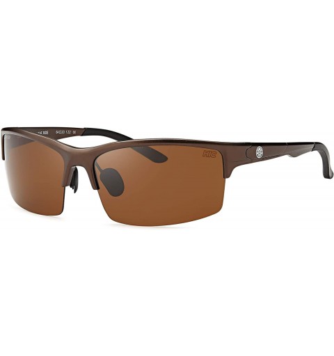 Sport Aluminum Polarized Sunglasses Weight Barkley - Brown - CD18XUS875W $81.70