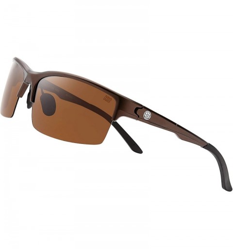 Sport Aluminum Polarized Sunglasses Weight Barkley - Brown - CD18XUS875W $37.54