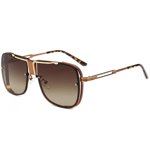 Rectangular Pilot men's sunglasses are modern and retro - C3 Tea Slices - CY18W45SMDL $13.04