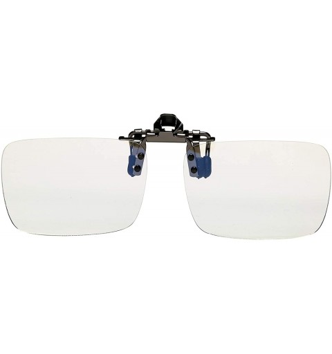 Aviator Polarized Clip-on Flip Up Sunglasses Wear Over Prescription Glasses - Anti Blue Light Lens - CB19245AN5W $10.25