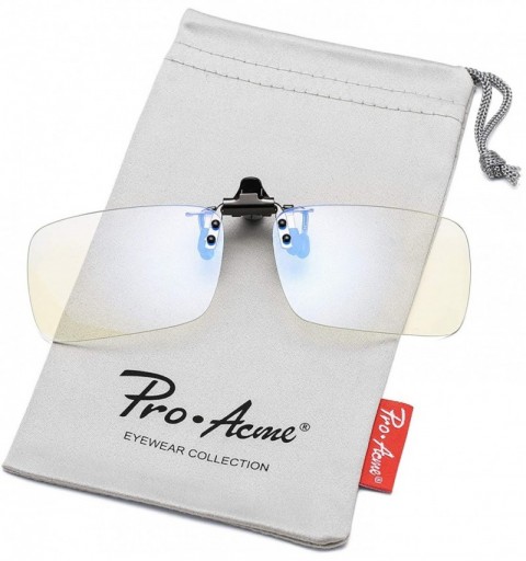 Aviator Polarized Clip-on Flip Up Sunglasses Wear Over Prescription Glasses - Anti Blue Light Lens - CB19245AN5W $10.25