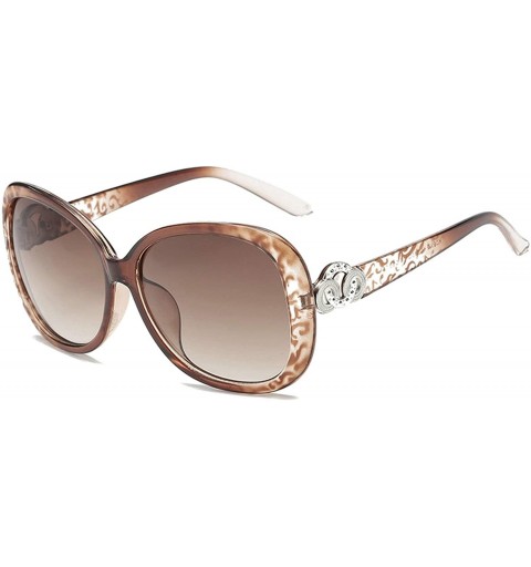 Sport Vintage Polarized Sunglasses for Women PC Resin UV 400 Protection - Brown - CQ18SYRMDW7 $13.13