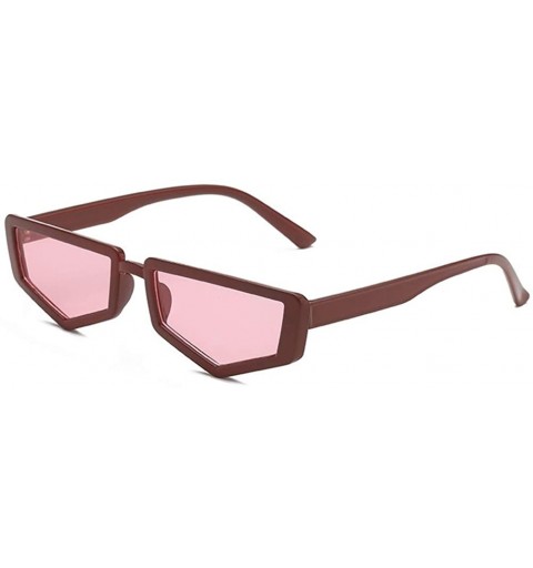 Goggle Irregular Frame Sunglasses for Women Shades Cool Goggles - Red Pink - CT1902YIS7X $10.57