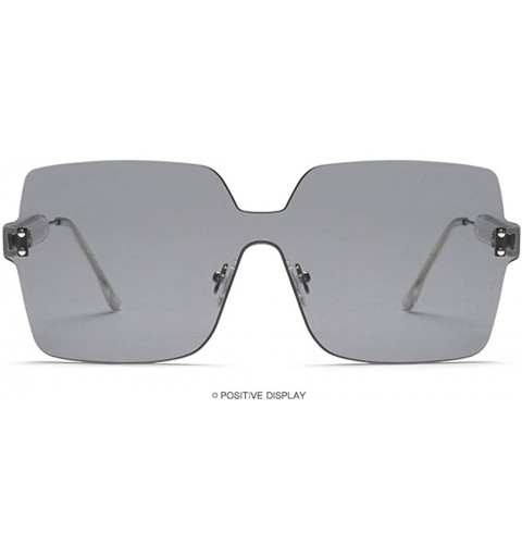 Semi-rimless Women Men Sunglasses Rimless Frame Colorful SunGlasses Fashion 2019 - A - CX18NQ0RR4H $7.94