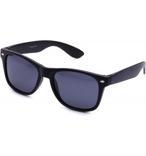 Wayfarer 80's Classic Horned Rim Vintage Polarized Anti-Glare 100% UV Protection Sunglasses for Women and Men - CI17Z2HTT9Q $...
