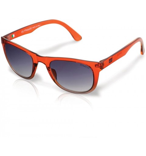 Oval M10 C5 Orange Frame Gray Lens 40 mm Oval Sunglasses - CN12NULYGVZ $40.03