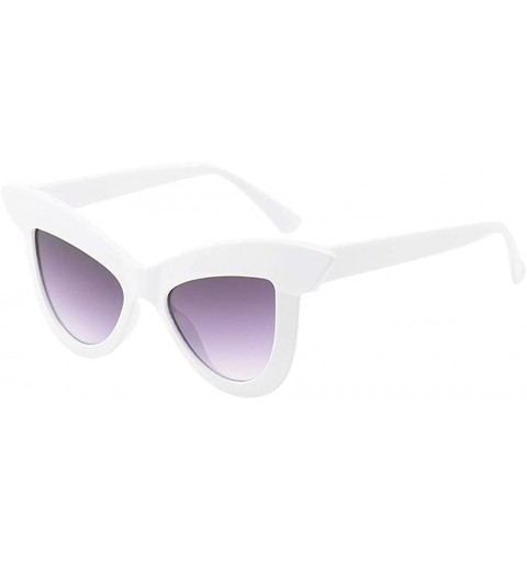 Goggle Retro Cat Eye Polarized Sunglasses Women Vintage CatEye Sun Glasses - A - CV18OAKH63L $6.92