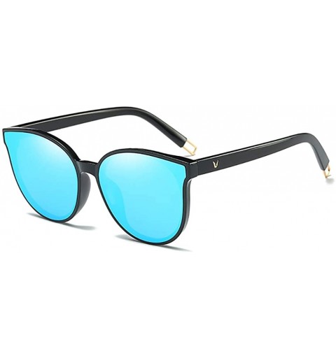 Oval Polarized Sunglasses Men Women Luxury Retro Sun Glasses Outdoors-Cat Eye Frame - C - C3190EET5ND $35.82