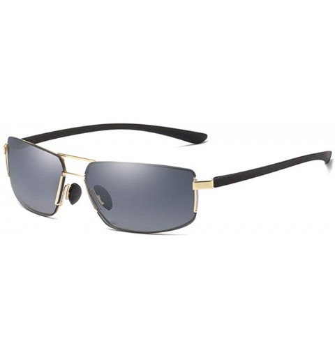 Square Men's Sunglasses Sunglasses Frameless Square Sunglasses Anti-Ultraviolet Glasses - B - CU18QTCW4YM $29.03