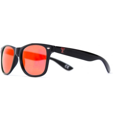 Sport NCAA Texas Tech Red Raiders TEXTECH-4 Black Frame - Red Lens Sunglasses - One Size - Black - CU119UYJ1EP $23.58