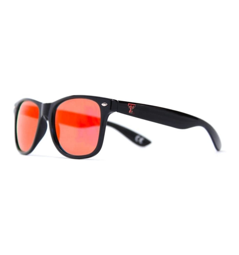 Sport NCAA Texas Tech Red Raiders TEXTECH-4 Black Frame - Red Lens Sunglasses - One Size - Black - CU119UYJ1EP $23.58
