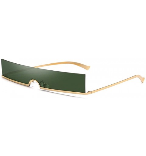 Oval Sunglasses Fashion Goggles Square Eyeglasses Glasses Eyewear - Green - CN18QRK96S4 $12.03