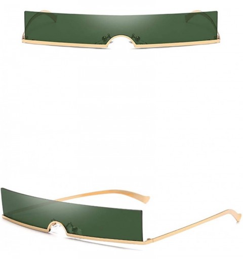 Oval Sunglasses Fashion Goggles Square Eyeglasses Glasses Eyewear - Green - CN18QRK96S4 $12.03