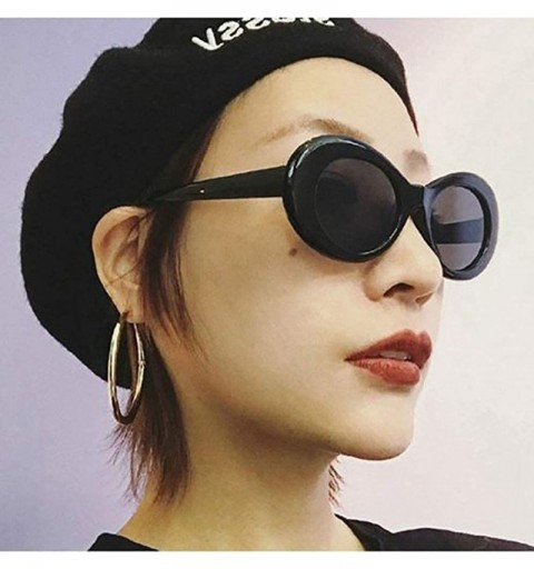 Oval Oval Street Snap Sunglasses for Women - Black - C61960ILKA3 $12.73