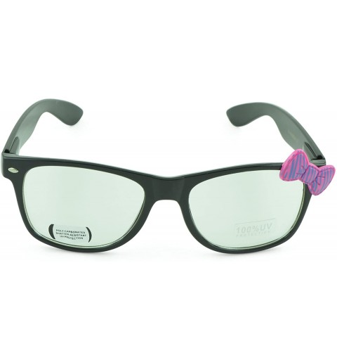 Square Women's Kitty Style Sunglasses with Whisker or Bow Accent - Black-kitty - CN12D1CQ0DV $17.72