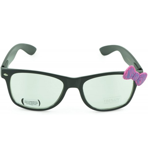 Square Women's Kitty Style Sunglasses with Whisker or Bow Accent - Black-kitty - CN12D1CQ0DV $8.07