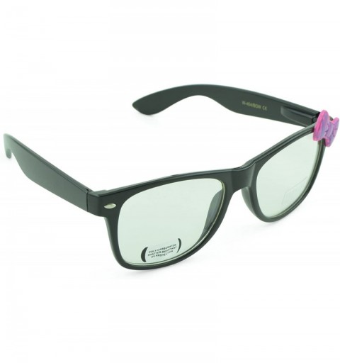 Square Women's Kitty Style Sunglasses with Whisker or Bow Accent - Black-kitty - CN12D1CQ0DV $8.07