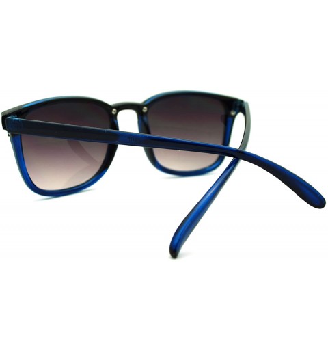 Square Metallic Top Thin Square Sunglasses Women's Stylish Eyewear - Blue - CN11HUWZO5J $11.74