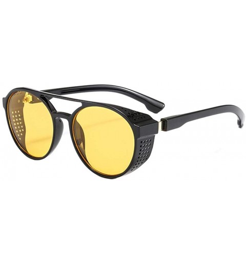 Aviator Street Stylish Vintage Aviator Shade Sunglasses Glasses For Unisex Adults - Yellow - CE196OMSUO0 $10.14