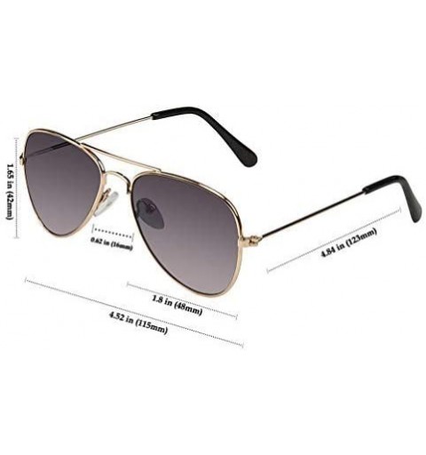 Aviator Aviator Kids Sunglasses For Boys And Girls Glasses UV 400 Protection - 1 Blue Mirror Lens - CQ18OW3O6ZX $8.64