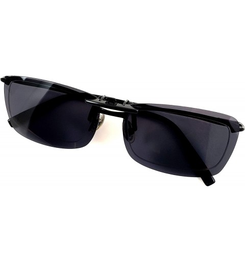 Rimless Polarized Clip-on Sunglasses for Prescription Glasses - UV Protection - UV 400 - CI19404H9AL $7.55