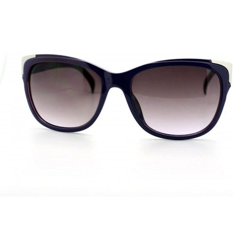 Square Womens Square Sunglasses Metal Top Corners Chic Trendy Designer Fashion - Purple - CR11X91MBEH $12.95