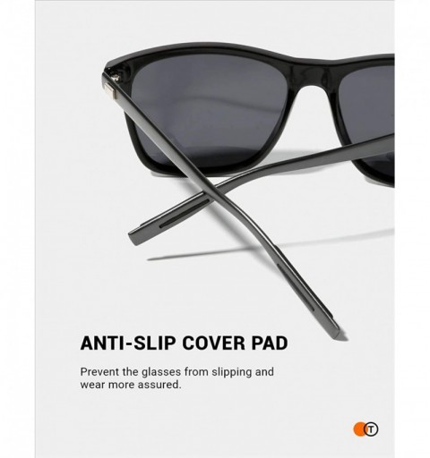 Rectangular Polarized Sunglasses for Women Men Driving Rectangular Aluminum Sun Glasses UV 400 Protection - 03-grey/Grey - CT...