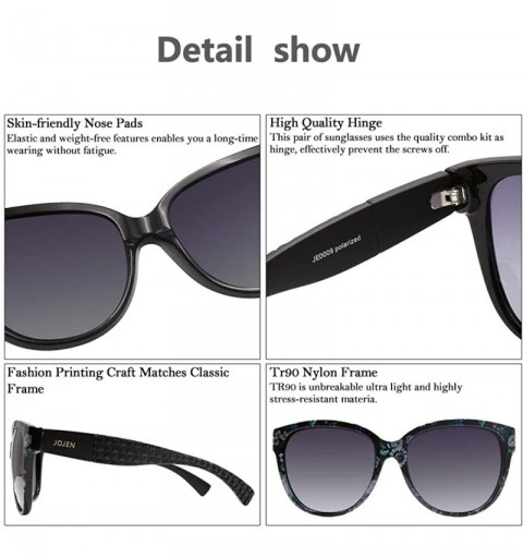 Cat Eye Polarized Fashion Sunglasses for Women's Cat Eye Retro Ultra Light Lens TR90 Frame JE003 - CK18IZYGADH $16.33