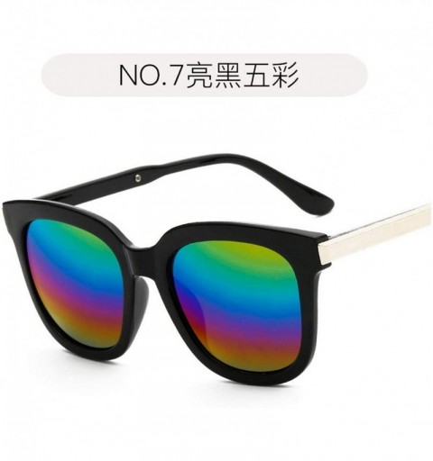 Round Men Big Round Sunglasses Women Glasses Lady Luxury Mirror Retro Metal Sun Vintage Female - 7 - C0198ZWX2CY $38.52