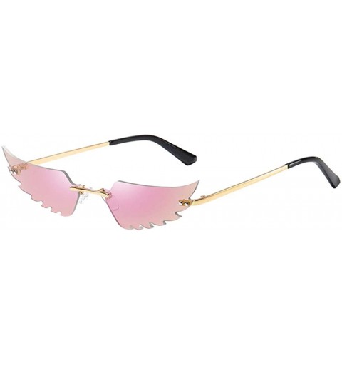 Cat Eye Sunglasses - Fashion Irregular Man Women Cat Eye Sunglasses Glasses Shades Vintage Retro - Pink - CH198CSLQ4D $11.36