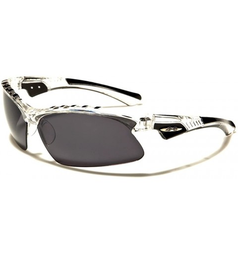 Wrap Athletic Baseball Cycling Running Golf Black & Transparent Wrap Sport Sunglasses - C51802NL5AG $14.71
