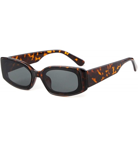 Rectangular Rectangle Sunglasses for Women Retro Fashion Sunglasses UV 400 Protection Square Frame Eyewear - CL18AS0EACI $16.46