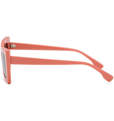 Oversized Retro Oversized Square Sunglasses Plastic Lenses Fashion Eyeglass - Pink - C118NHDIQG2 $9.00