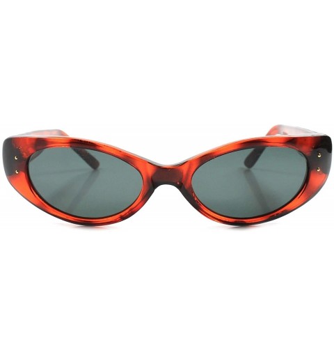 Cat Eye Vintage Old Fashioned Womens Small Rockabilly Cat Eye Sunglasses - Brown Tortoise - CH188Y5MSD8 $9.43