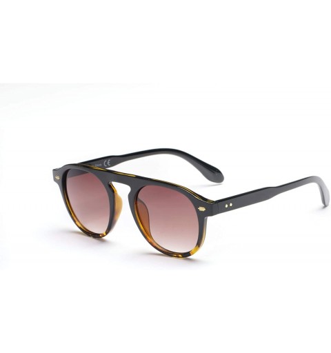 Round Unisex Round Fashion Sunglasses - Tortoise - C518WU9N2H8 $21.72