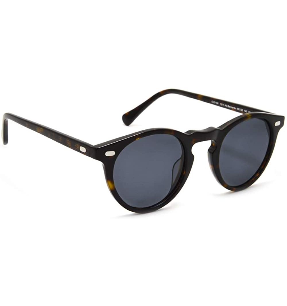 Round Vintage Round Sunglasses For Men Polarized Circle Frame For Women UV400 Large Eyeglasses - Dark Brown Grey - CJ18YEH7L8...