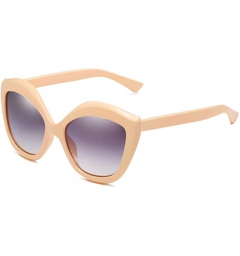 Oversized Neutral Cat Eye Sunglasses Retro Heart Frame UV400 Eyewear Fashion Ladies Sunglasses - C - CB18SOAKLHA $7.77