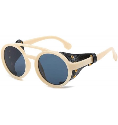 Sport Fashion Leather Buckle PC Sunglasses Retro UV Protection Sunglasses - 2 - CT190KAGATN $72.21